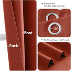 MIULEE Fall Blackout Curtains for Bedroom 2 Panel 40"x72" Long Burnt Orange | - Image 4
