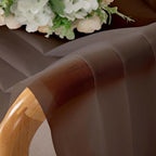 Sheer Curtains, Chocolate Sheer Curtains 78 inch Length 2 Panels Set, Rod - Image 4