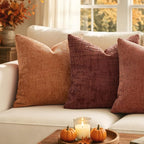 MIULEE Fall Decorative Orange Couch Throw Pillow Covers 18x18 Inch 2 Pack | - Image 2