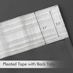 MIULEE Grey Back Tab Blackout Curtains 52x90 Inch Long 2 Panels Set | Rod - Image 4