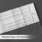 MIULEE Grey Back Tab Blackout Curtains 52x84 Inch Length 2 Panels Set | Rod - Image 4