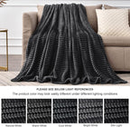 BEDELITE 3D Ribbed Jacquard Black King Size Blankets - Image 7
