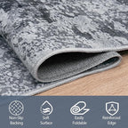 Aelenmu 5x7 Area Rugs for Living Room Washable Bedroom Dining Room Black | - Image 4