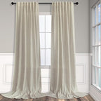 Pitalk Flax Linen Curtains 80 Inches Long by Pitalk