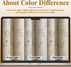 Boho Floral 100% Blackout Curtains 84 Inch 2 Panels Linen Texture | Farmhouse - Image 7