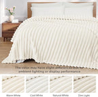 Exclusivo Mezcla Striped Queen Size Fleece Blanket - Image 3