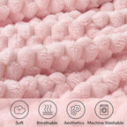 BEDELITE Pink Queen Blanket for Bed, Soft Cozy Gifts for Women, 90 * 90 | 3D - Image 3