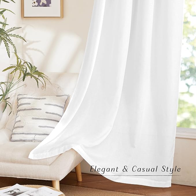 NICETOWN Linen Curtains 96 inches Long - Image 6