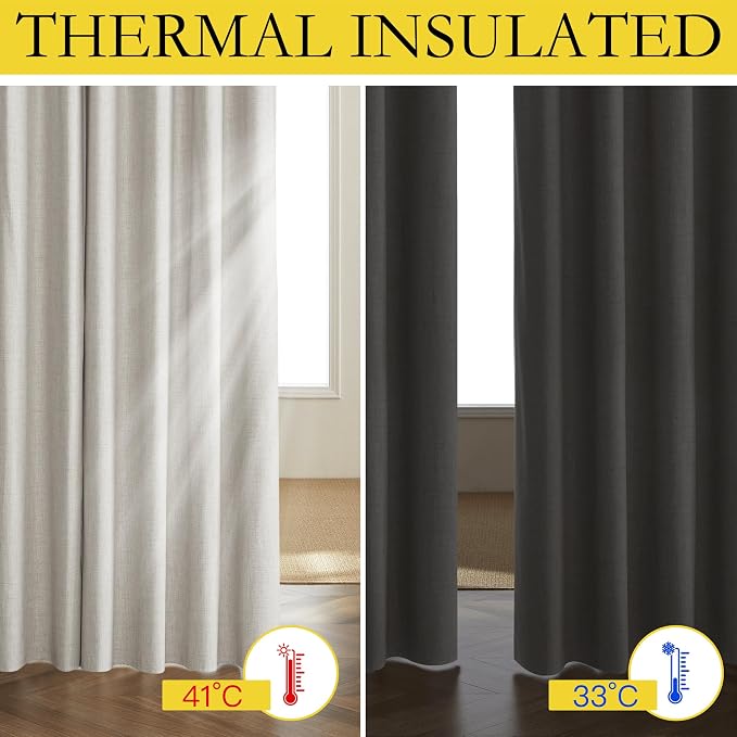 NICETOWN 100% Blackout Nursery Curtains, Thermal Insulated & Noise Reducing - Image 7