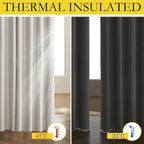 NICETOWN 100% Blackout Curtains 63 inches Long 2 Panels, Thermal Insulated - Image 7