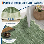 GarveeHome Scalloped Washable Rugs 8x10 Area Rugs - Image 6