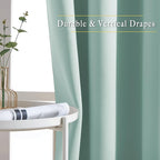 NICETOWN Seafoam Green Blackout Curtains 90 inches Long, Grommet Thermal - Image 5