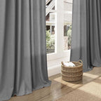Extra Long Dark Grey Linen Curtains 120 Inches - Image 6