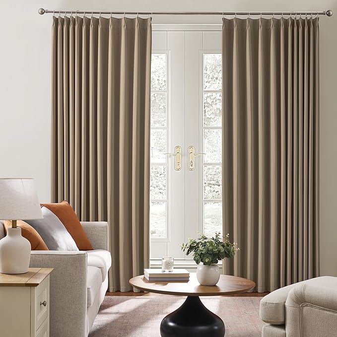 Pinch Pleated Blackout Curtains 96 Inch Long 2 Panels - Image 4