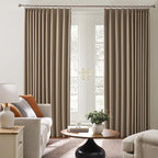 Pinch Pleated Blackout Curtains 132 Inch Long 2 Panels - Image 4