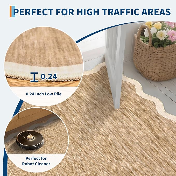 GarveeHome Scalloped Runner Rug - Image 6