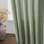 Light Sage Linen Curtains 84 Inch Length 2 Panels Set - Image 4
