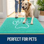 OLANLY Dog Door Mat for Muddy Paws 24x16, Paw Print Design Chenille Mud Mat | - Image 6