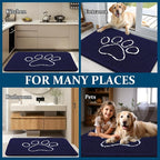 OLANLY Dog Door Mat for Muddy Paws 54x24, Paw Print Design Chenille Mud Mat | - Image 8