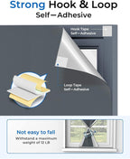 Blackout Curtains for Bedroom 75"x57" Portable No Drill Blackout Blinds - Image 3
