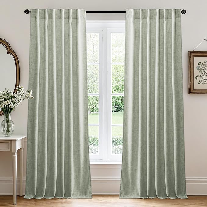 RYB HOME Extra Long Linen Curtains by RYBHOME