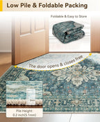 RELEANY Washable Area Rug, Runner 2'6"x10', Water Repellent, Pet Friendly - Image 4