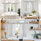 BGment Small Linen Curtains 40 Inch Length - Image 2