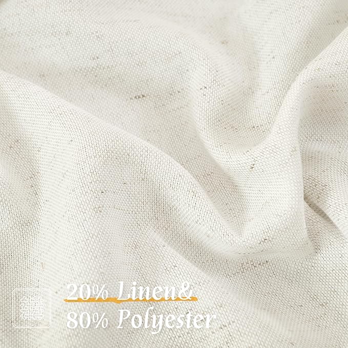 Light Filtering Linen Curtains 54 Inches Long - Image 2