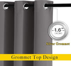 NICETOWN Gray Blackout Curtains - Image 2