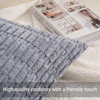 Pack of 2 Corduroy Decorative Throw Pillow Covers 18x18 Inch - Image 2