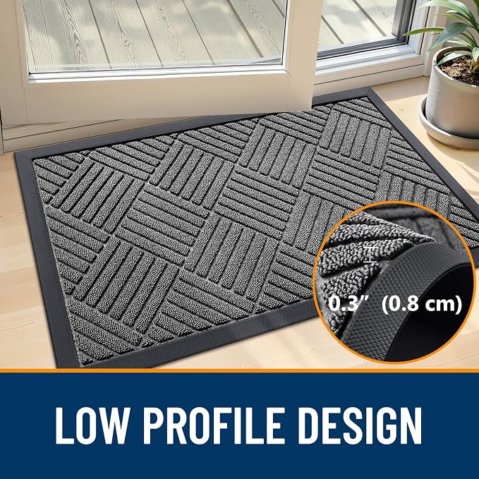 OLANLY Front Door Mat Outside Entrance 71x23, Waterproof Heavy-Duty Doormat | - Image 5