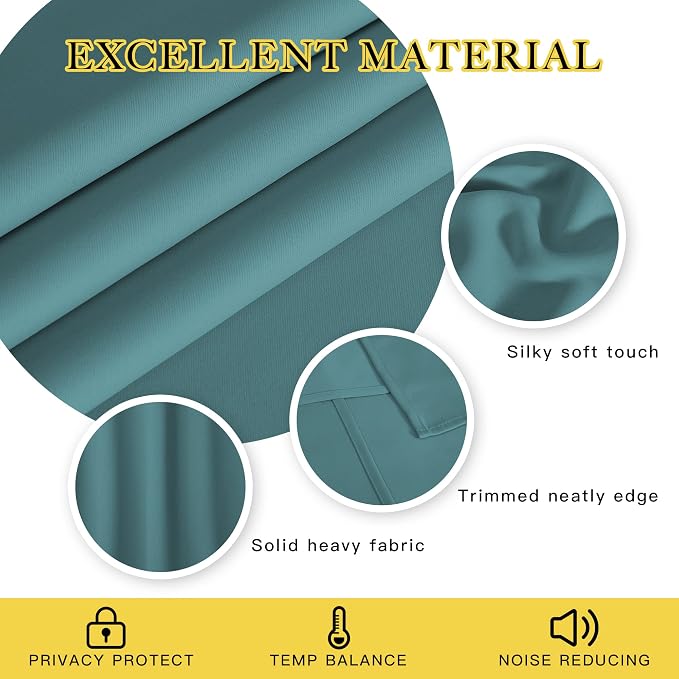 NICETOWN Door Curtain for Closet Doors 80 Inches Long 1 Panel, Room Divider - Image 2