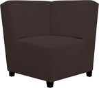 Easy-Going Stretch Soft Sectional Corner Sofa Couch Slipcover Chocolate | by Easy-Going