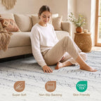 cotiled Boho 5x8 Area Rugs for Living Room: Soft Moroccan Washable Rug | Solve - Image 4