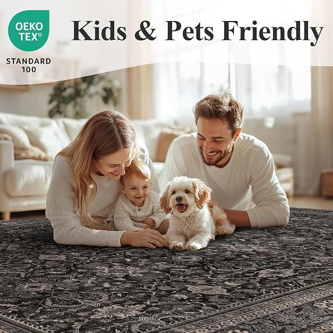 Schweek 2x8 Runner Rug Washable Rug Non Slip Vintage Rugs - Image 8