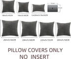 Fancy Homi 2 Packs Dark Gray Decorative Throw Pillow Covers 20x20 Inch - Image 8
