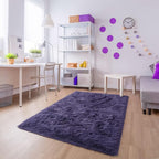 6x9 Large Taro Purple Fluffy Soft Area Rug Non-Slip - Image 5