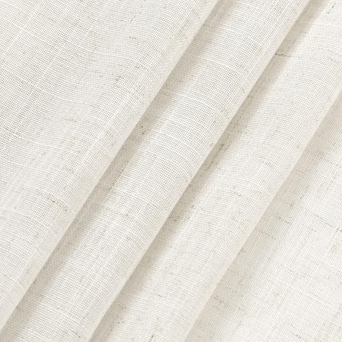 Cream Linen Curtains 108 inches Long - Image 8