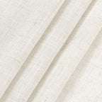 Linen Textured Half Curtains for Windows Back Tab Rod Pocket Window Toppers - Image 7