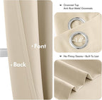 MIULEE Blackout Curtains for Bedroom 2 Panels 40 x 80 Inch Long Cream Beige | - Image 4