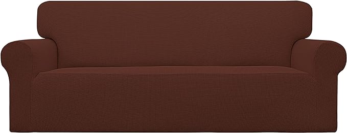 Easy-Going Stretch Oversized Sofa Couch Slipcover Washable Coffee | 1-Piece by Easy-Going