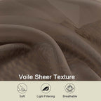 Chocolate Valances for Windows, Sheer Curtains 14 Inch Length 2 Pack Kitchen - Image 3