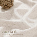 Beige Farmhouse Curtains 30 Inch Length - Image 4