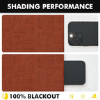 MIULEE Fall 100% Blackout Linen Curtains 42 x 84 Inch Burnt Orange 2 Panels | - Image 7