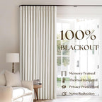 Natural 100% Blackout Pinch Pleated Linen Curtains 63 Inch Long - Image 3