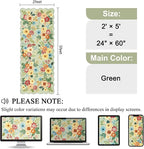 DUKINO 2x5 Washable Runner Rug, Floral Non Slip Rug - Image 2
