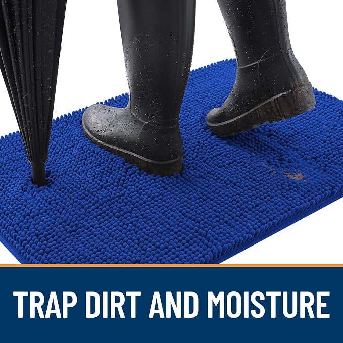 OLANLY Dog Door Mat for Muddy Paws 34x21, Super Absorbent Chenille Mud Mat | - Image 2