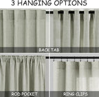 Sage Green Curtains 120 inches Long 2 panels - Image 3