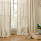 Light Filtering Linen Curtains 80 inches Long - Image 9