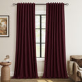 100% Blackout Curtains 108 Inch Length 2 Panels Set by Guken